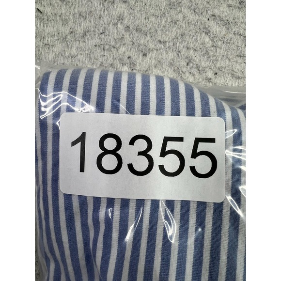 Skims Pajama Shirt Top Womens XL Blue White Stripe Button Front Long Sleeve - Picture 9 of 9